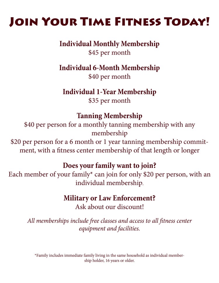 membership info for website